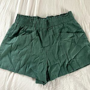 Forest green linen pants